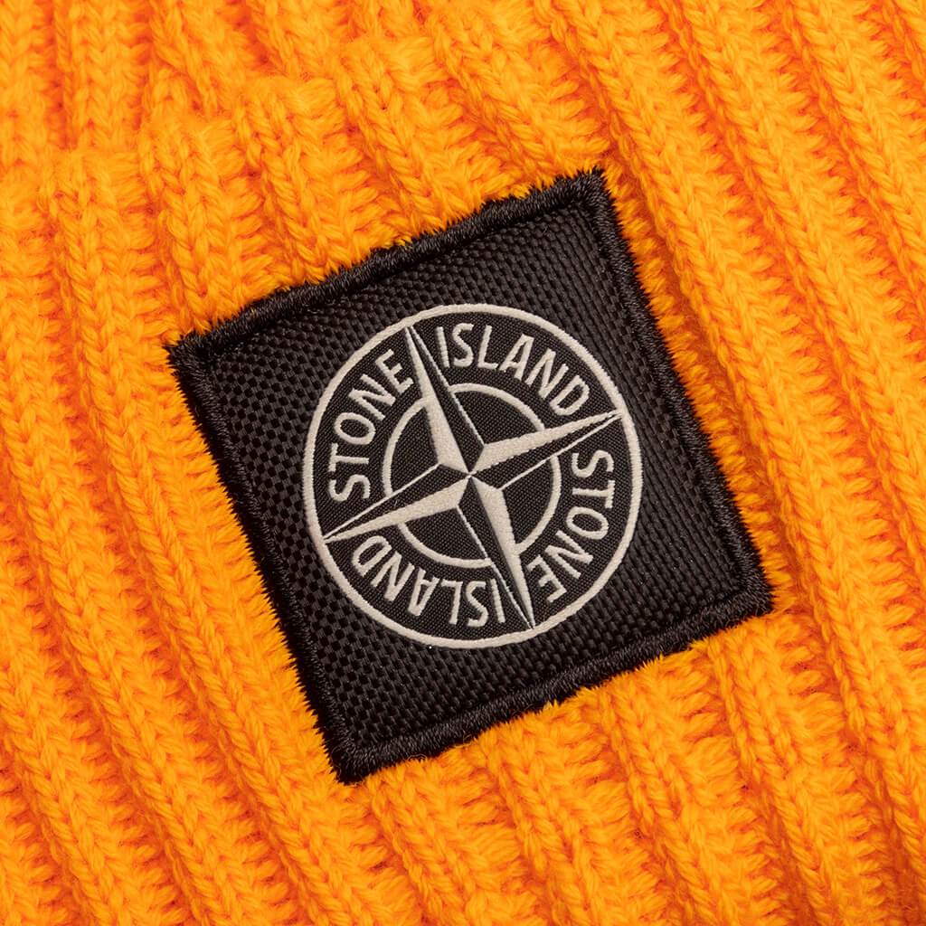 Stone Island Full Rib Wool Beanie - Yellow
