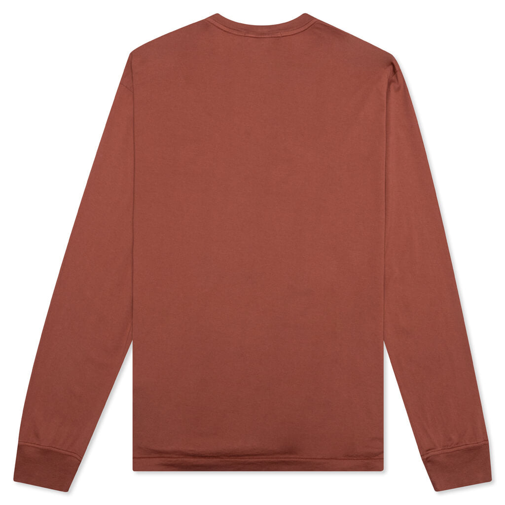 Stone Island Patch Logo L/S Tee - Brick Red