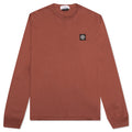 Stone Island Patch Logo L/S Tee - Brick Red