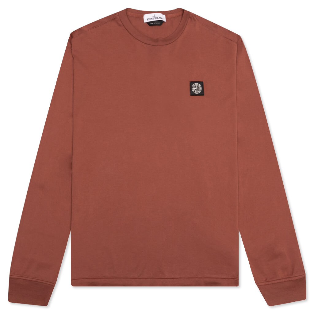 Stone Island Patch Logo L/S Tee - Brick Red