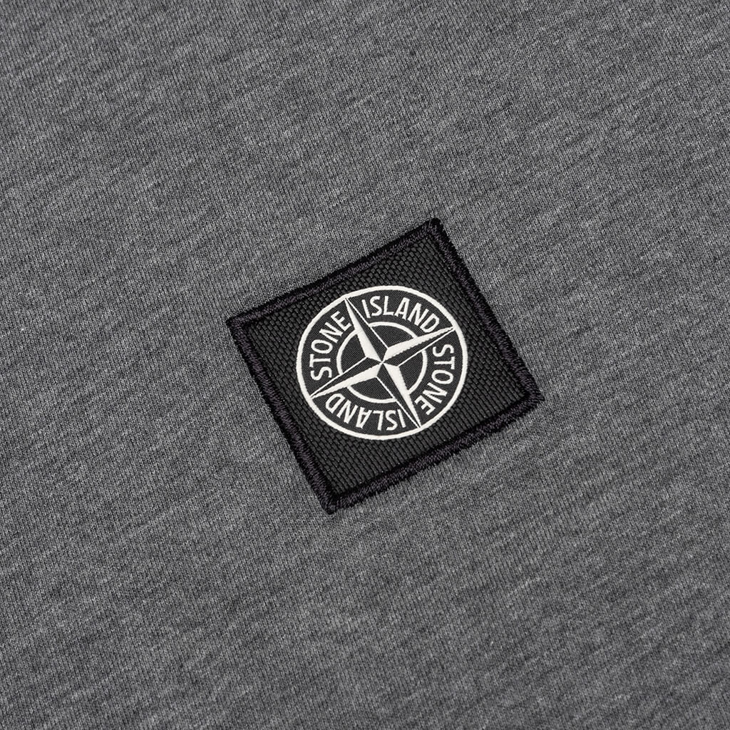 Stone Island Patch Logo L/S Tee - Melange Dark Grey