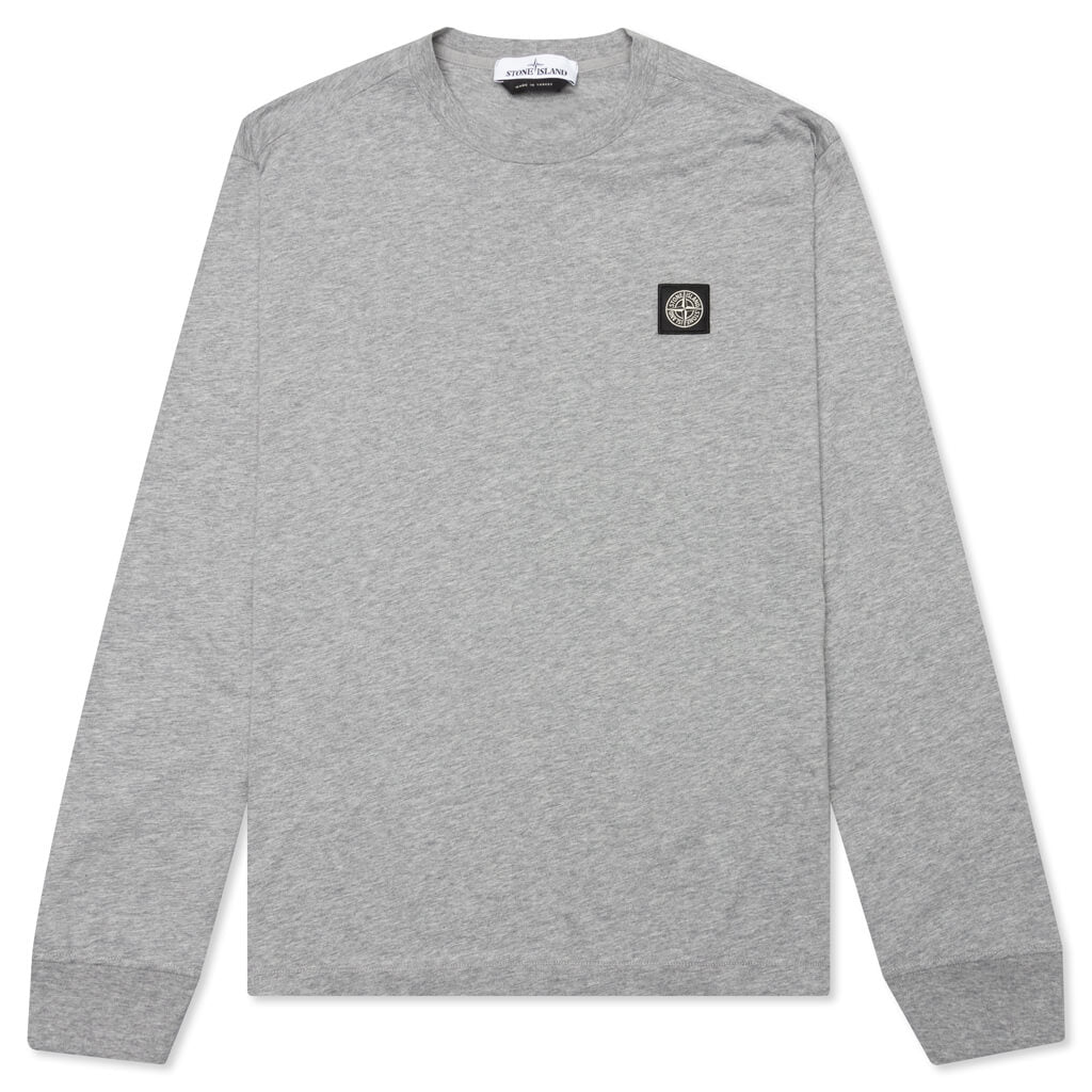 Stone Island Patch Logo L/S Tee - Melange Grey