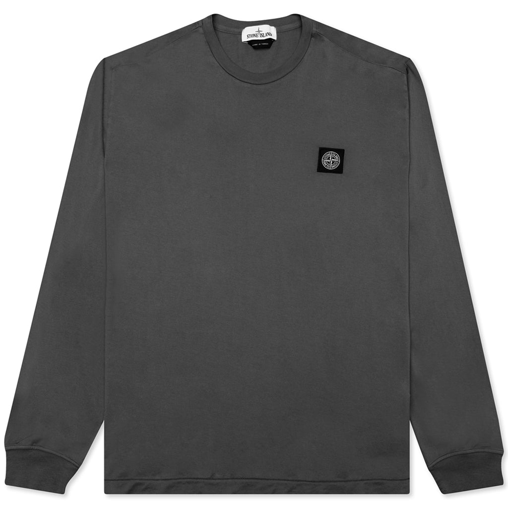 Stone Island Patch Logo L/S Tee - Charcoal