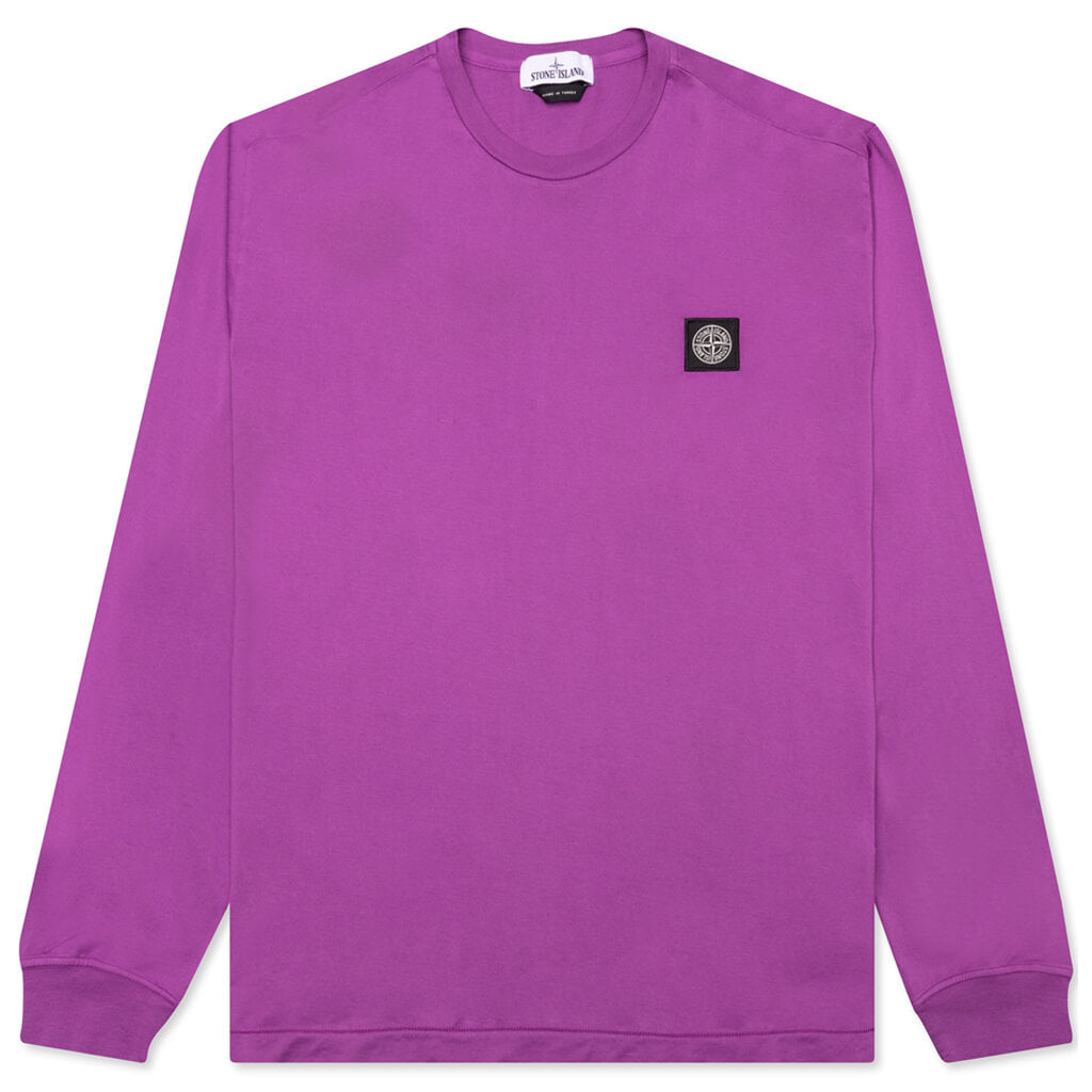 Stone Island Patch Logo L/S Tee - Purple