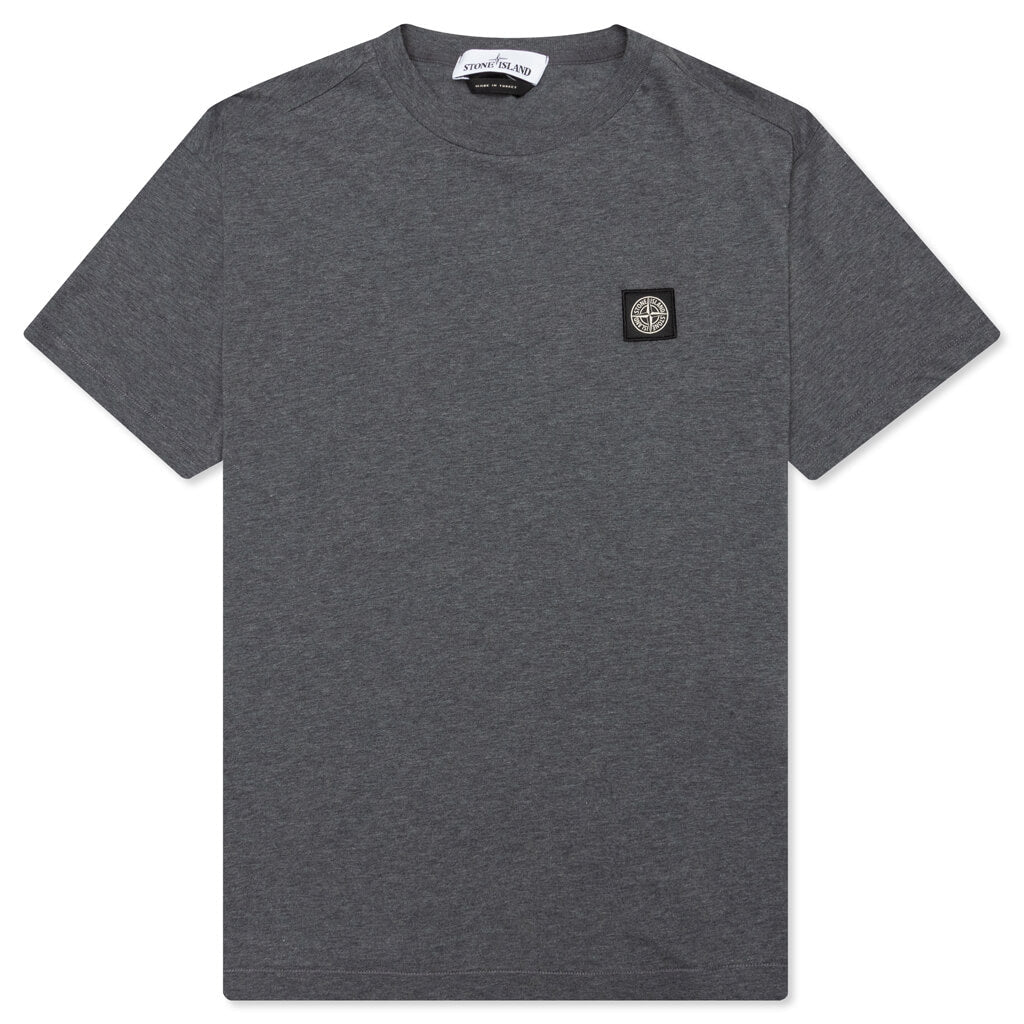 Stone Island Patch Logo S/S Tee - Melange Dark Grey