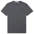Stone Island Patch Logo S/S Tee - Melange Dark Grey
