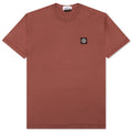 Stone Island Patch Logo S/S Tee - Brick Red