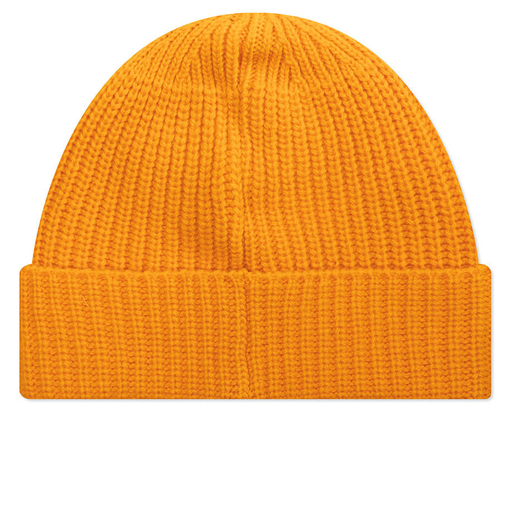 Stone Island Ribbed Geelong Wool Beanie - Yellow