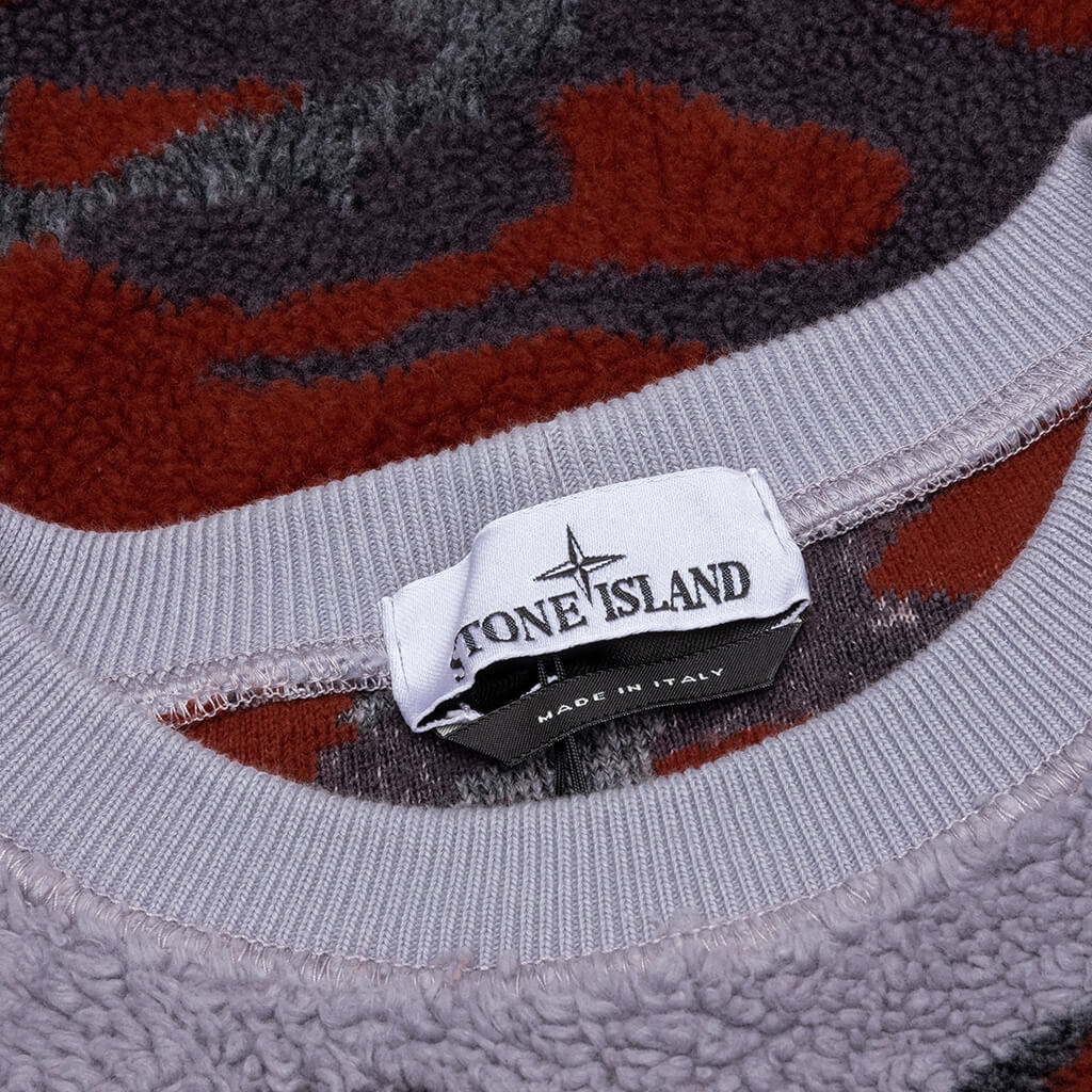 Stone Island S.I. Heritage Camo Pile Crewneck Sweatshirt - Lavender