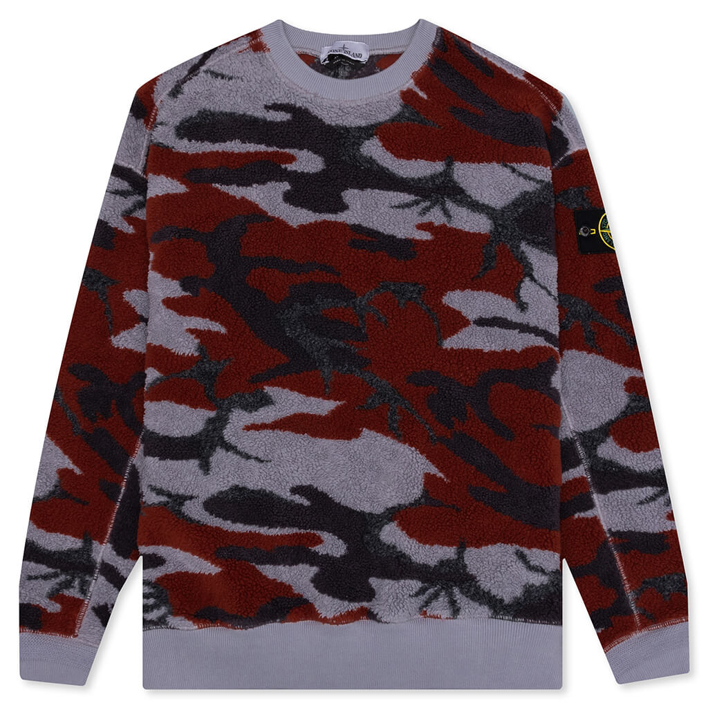 Stone Island S.I. Heritage Camo Pile Crewneck Sweatshirt - Lavender