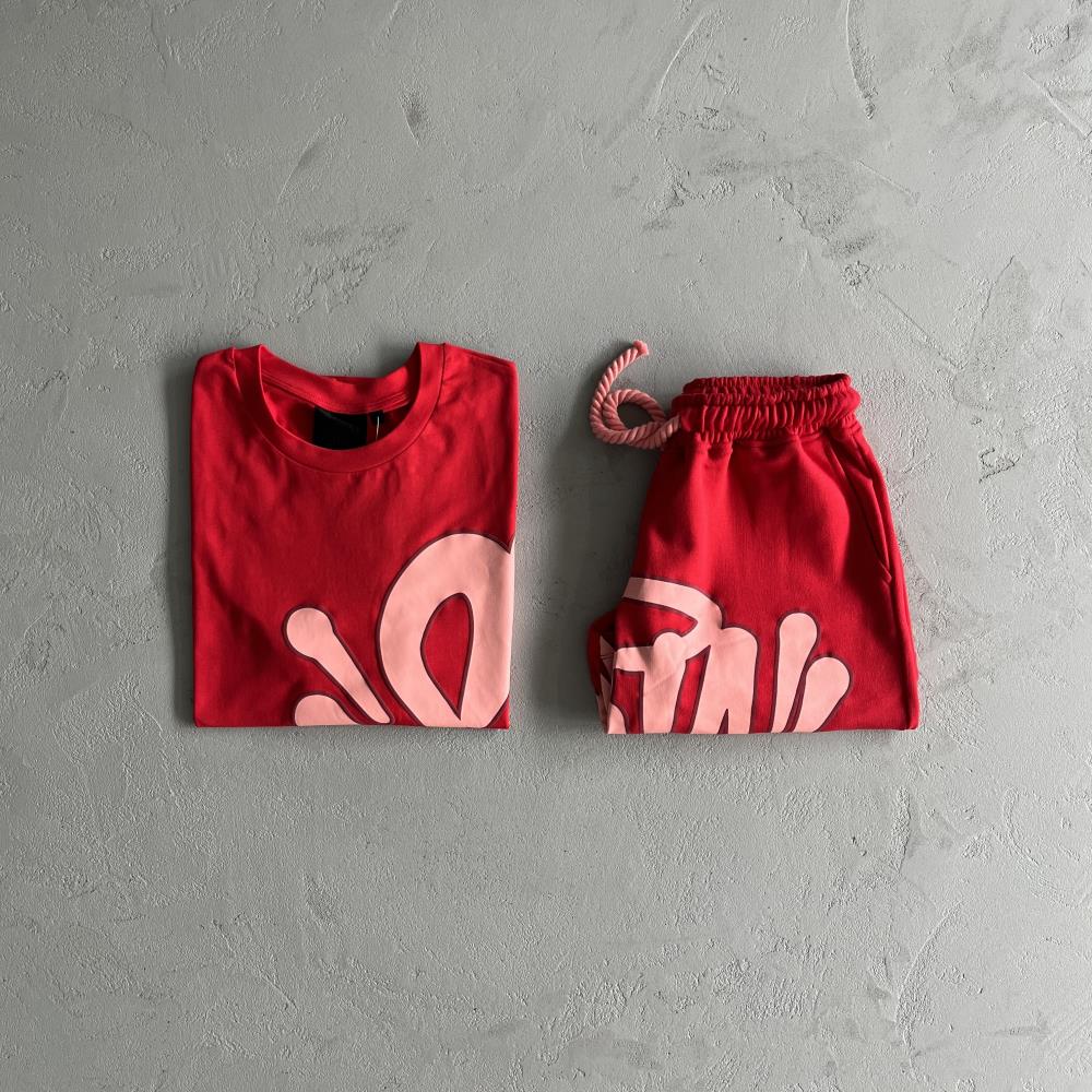 Syna T-Shirt & Shorts Set - Red Ironleague