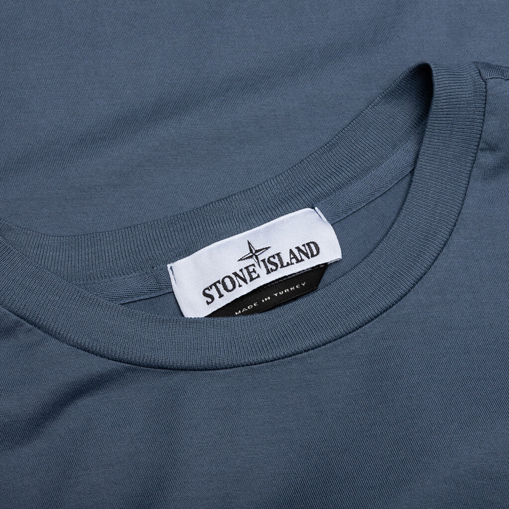 Stone Island Compass Patch Logo S/S T-Shirt - Avio Blue