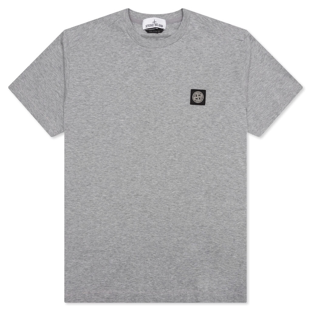 Stone Island Compass Patch Logo S/S T-Shirt - Melange Grey