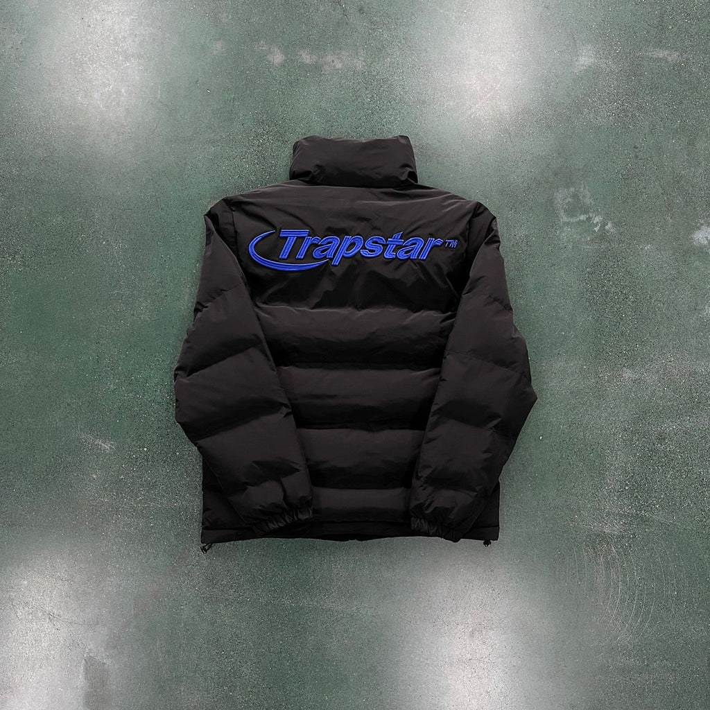 Trapstar Hyperdrive Puffer Jacket - Black/Blue Ironleague