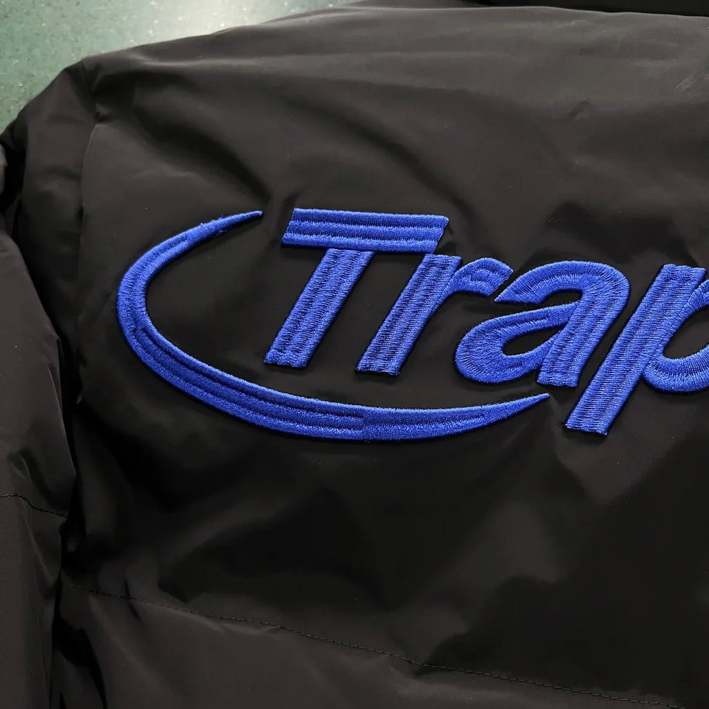 Trapstar Hyperdrive Puffer Jacket - Black/Blue Ironleague
