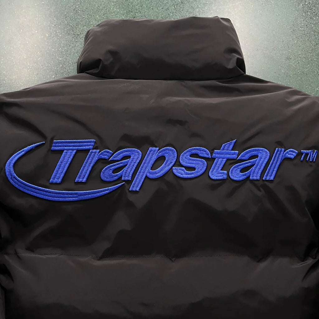 Trapstar Hyperdrive Puffer Jacket - Black/Blue Ironleague