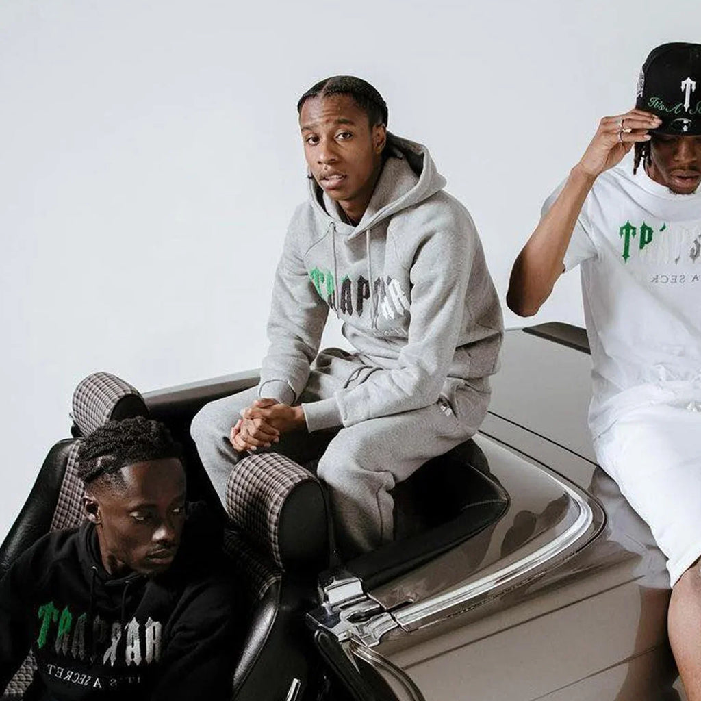 Trapstar Chenille Decoded Tracksuit - Black/Grey Ironleague