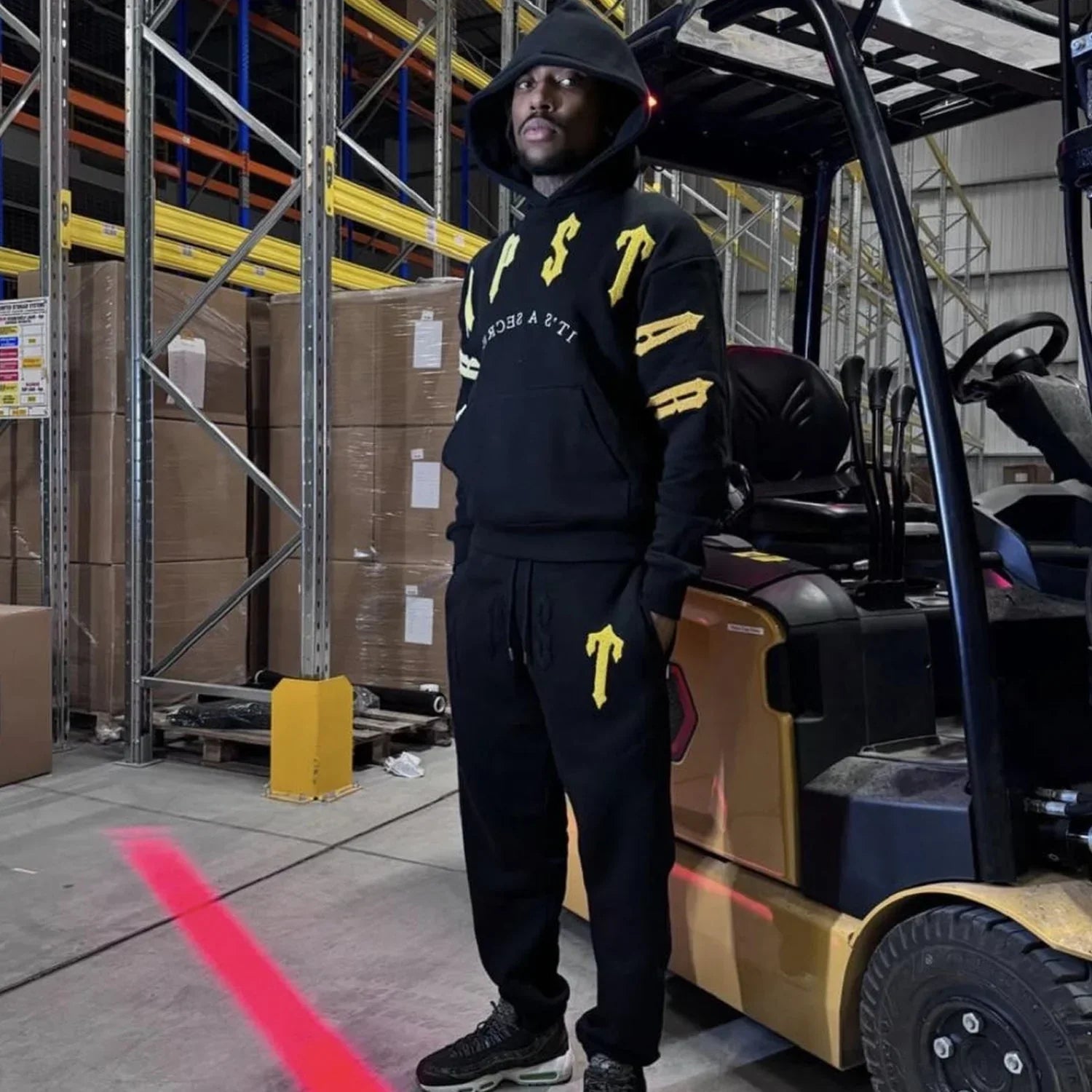 Trapstar Irongate Arch Chenille Set - Black/Yellow Ironleague