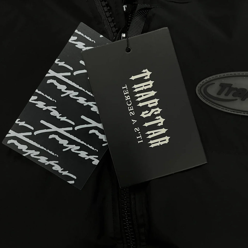 Trapstar Hyperdrive Detachable Hooded Puffer Jacket - Triple Black Ironleague
