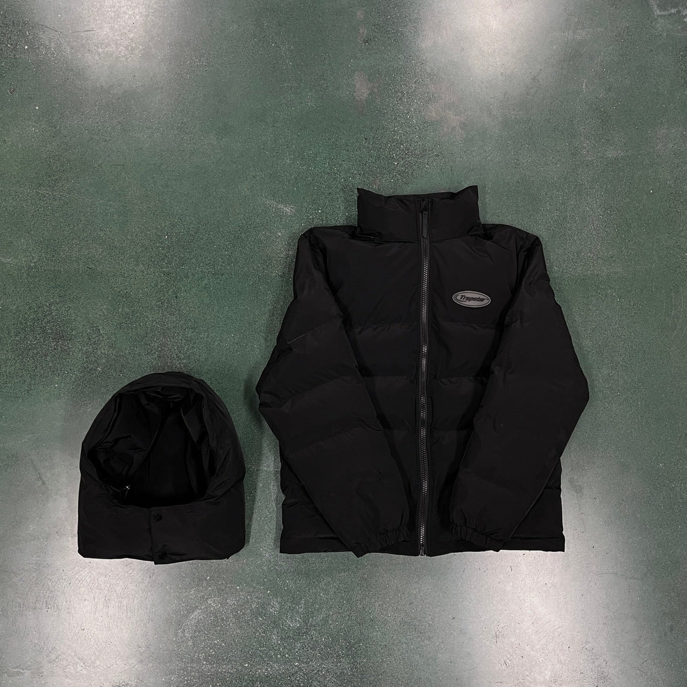 Trapstar Hyperdrive Detachable Hooded Puffer Jacket - Triple Black Ironleague
