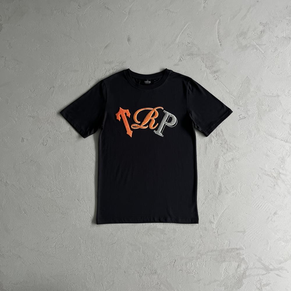Trapstar TRP Short Set - Black/Orange Ironleague