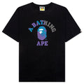 A BATHING APE Tie Dye College Tee - Black/Black
