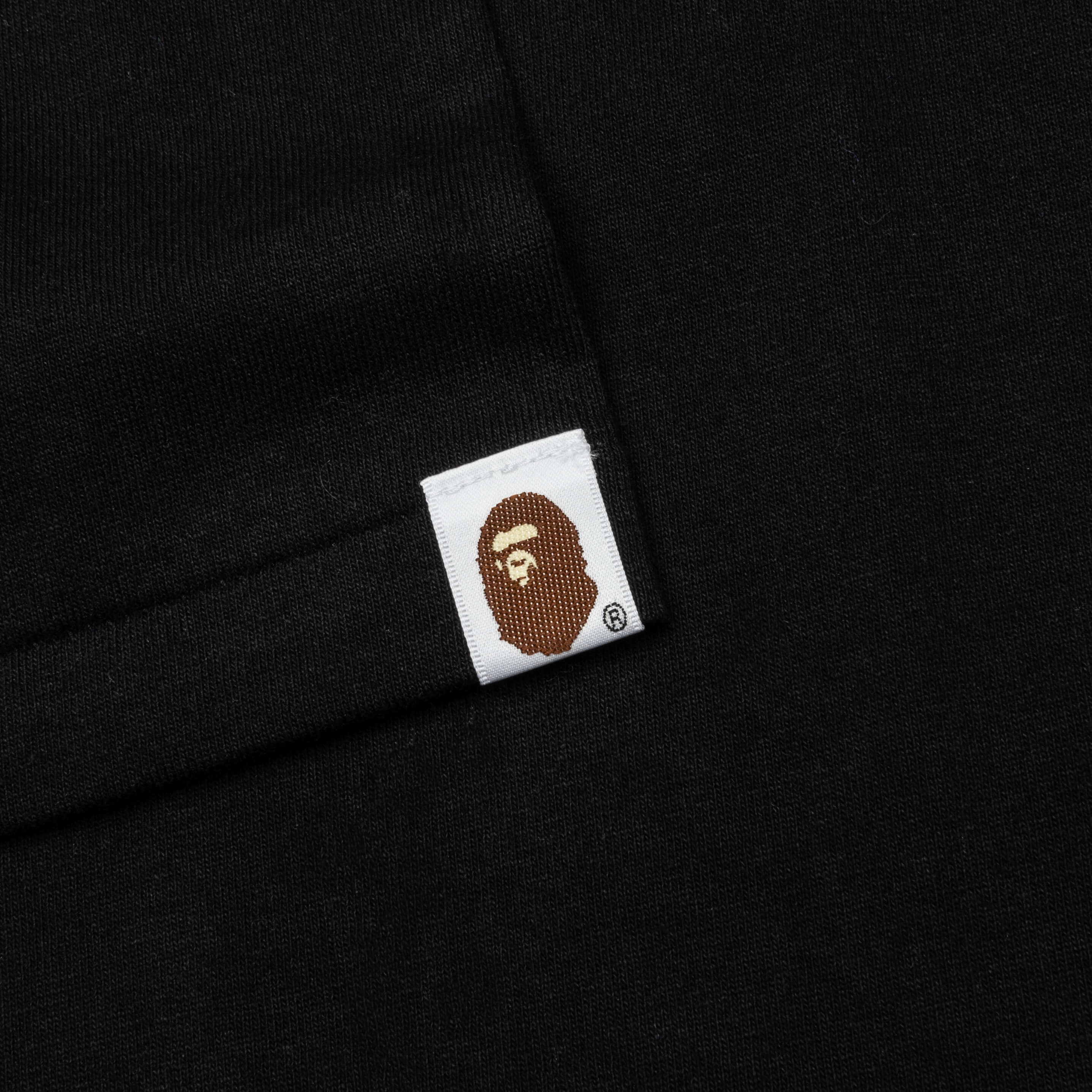 A BATHING APE Tie Dye College Tee - Black/Beige