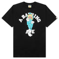 A BATHING APE Tiger Milo College Tee - Black
