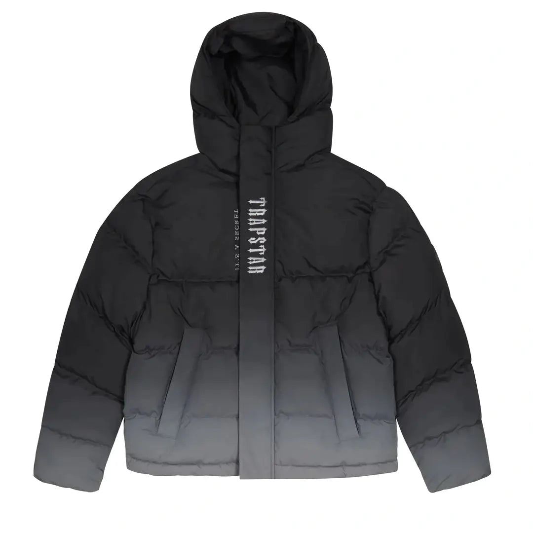Trapstar Decoded 2025 Hooded Puffer - Black Gradient Ironleague