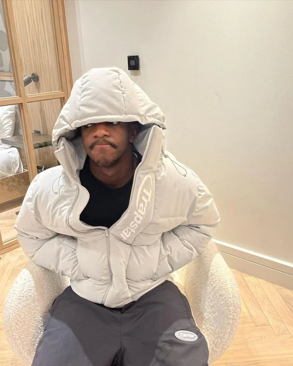 Trapstar Hyperdrive Technical Puffer Jacket - Light Grey Ironleague