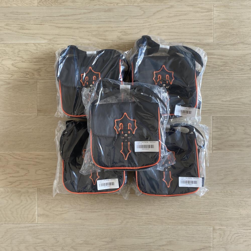 Trapstar Messenger Bag 1.0 - Black/Orange Ironleague