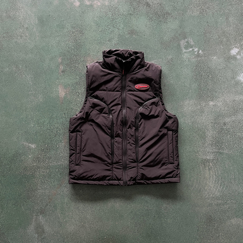 Trapstar Hyperdrive Sleeveless Jacket - Black/Red Ironleague