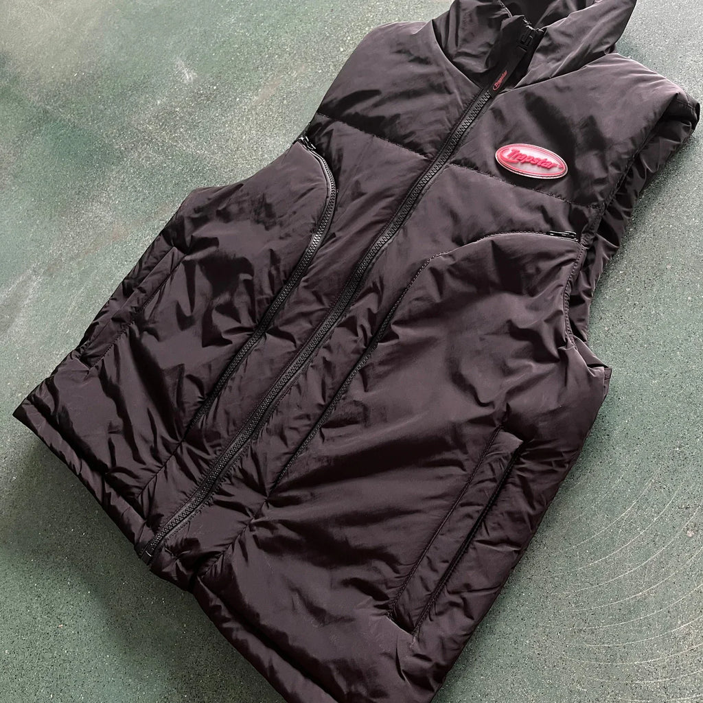 Trapstar Hyperdrive Sleeveless Jacket - Black/Red Ironleague