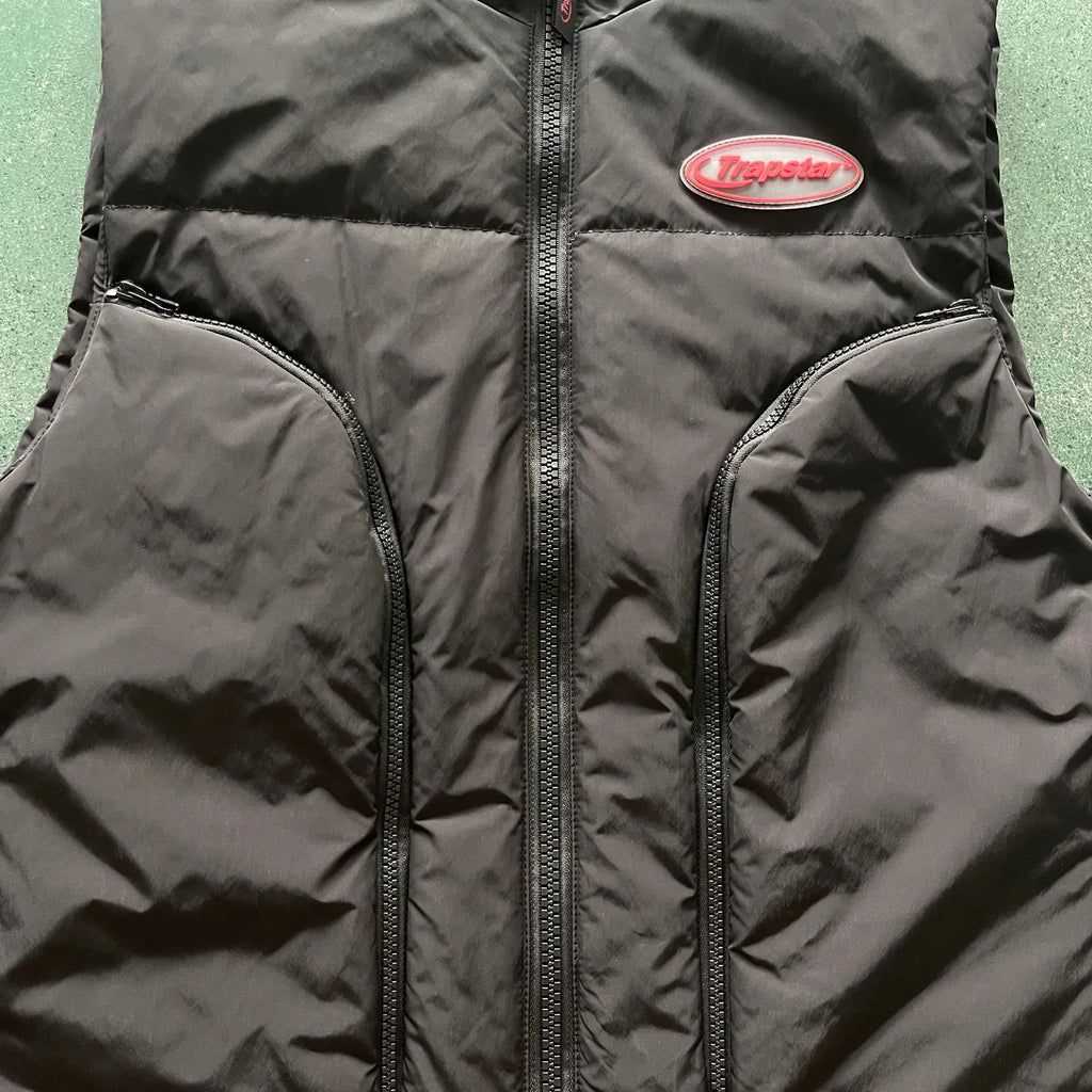Trapstar Hyperdrive Sleeveless Jacket - Black/Red Ironleague