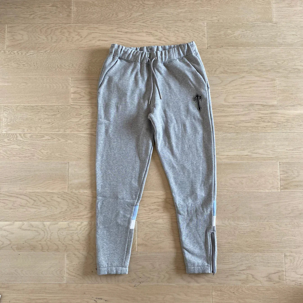 Trapstar V-Stripe Tracksuit - Grey/Sky Blue Ironleague