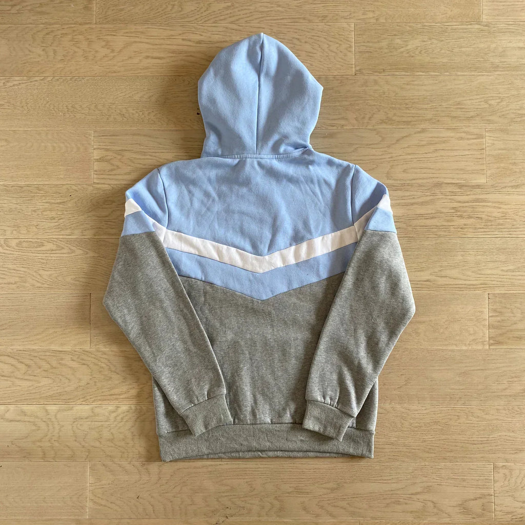 Trapstar V-Stripe Tracksuit - Grey/Sky Blue Ironleague