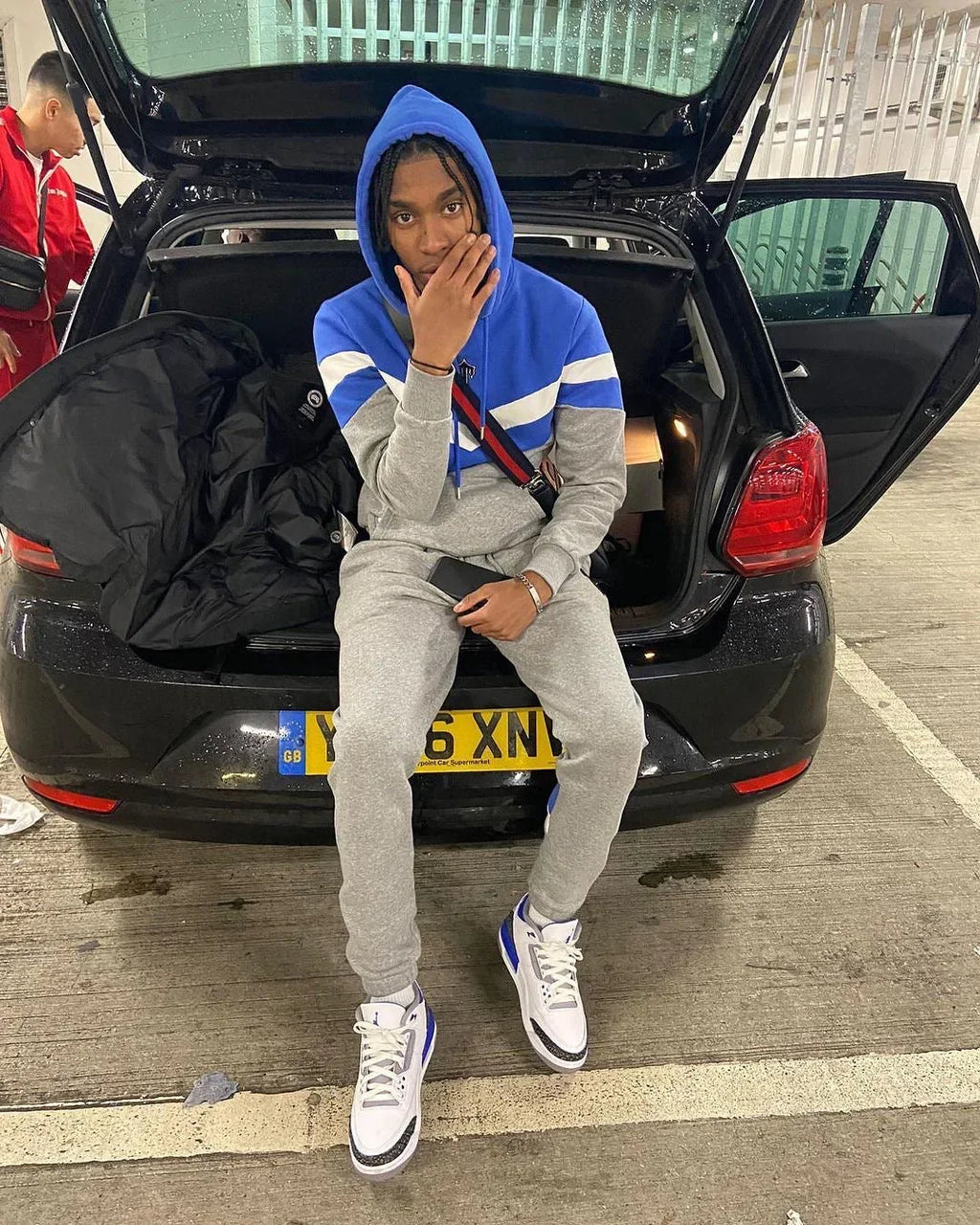 Trapstar V-Stripe Tracksuit - Grey/Blue Ironleague