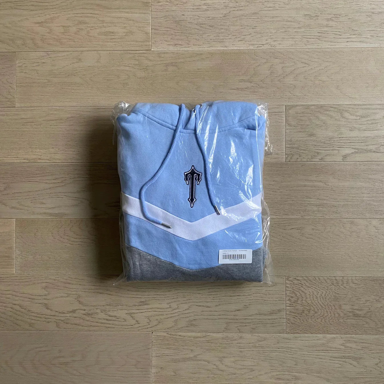 Trapstar V-Stripe Tracksuit - Grey/Sky Blue Ironleague