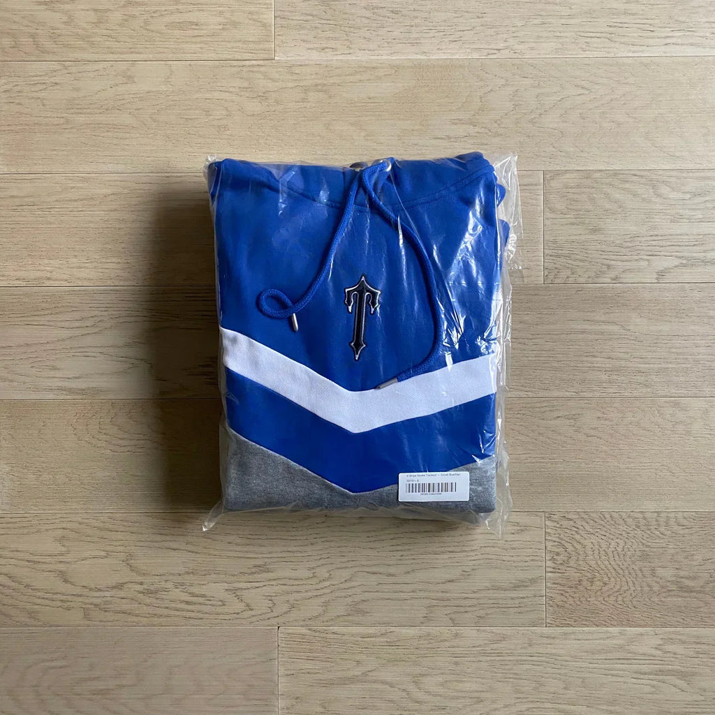 Trapstar V-Stripe Tracksuit - Grey/Blue Ironleague