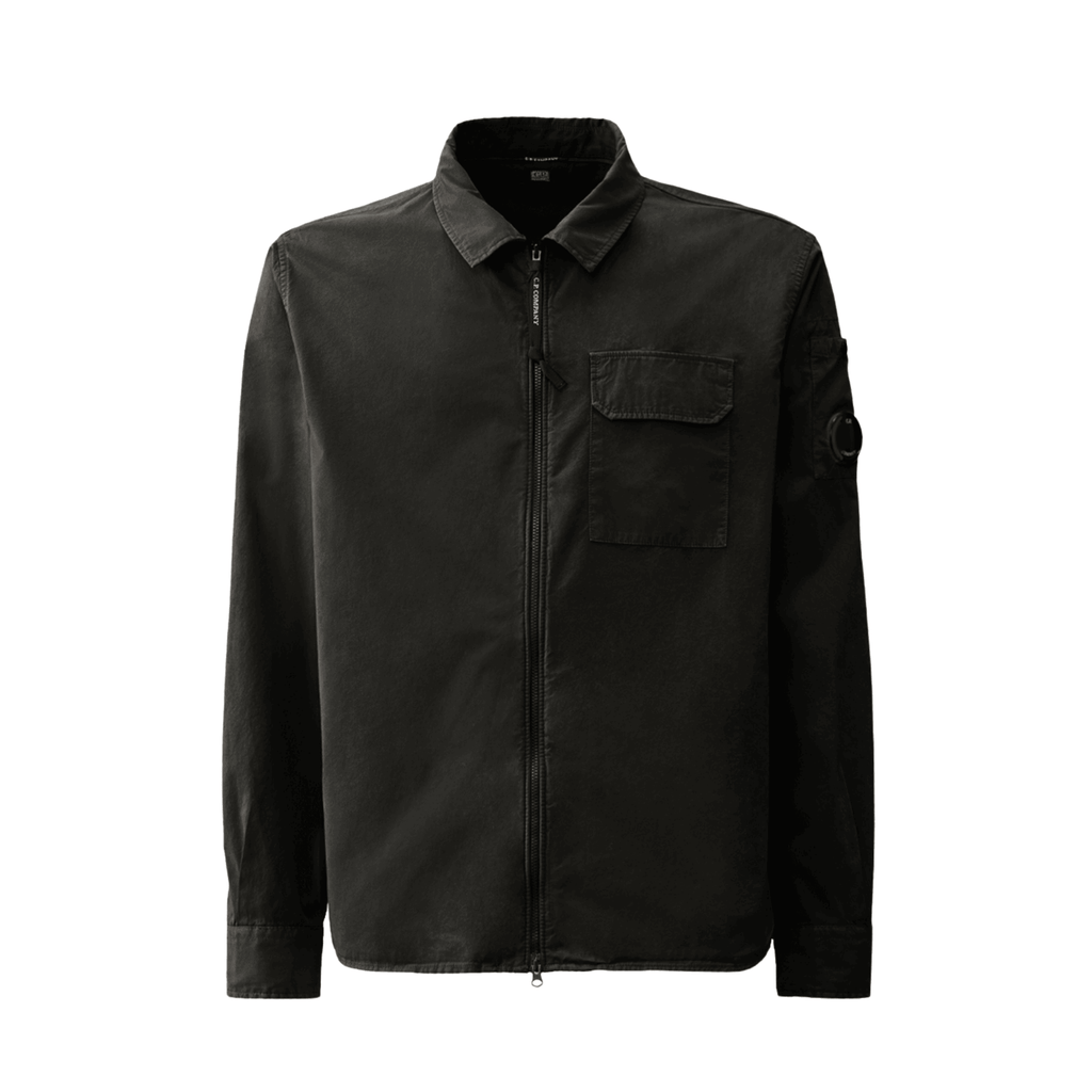 CP Company Zip Overshirt - Black Ironleague