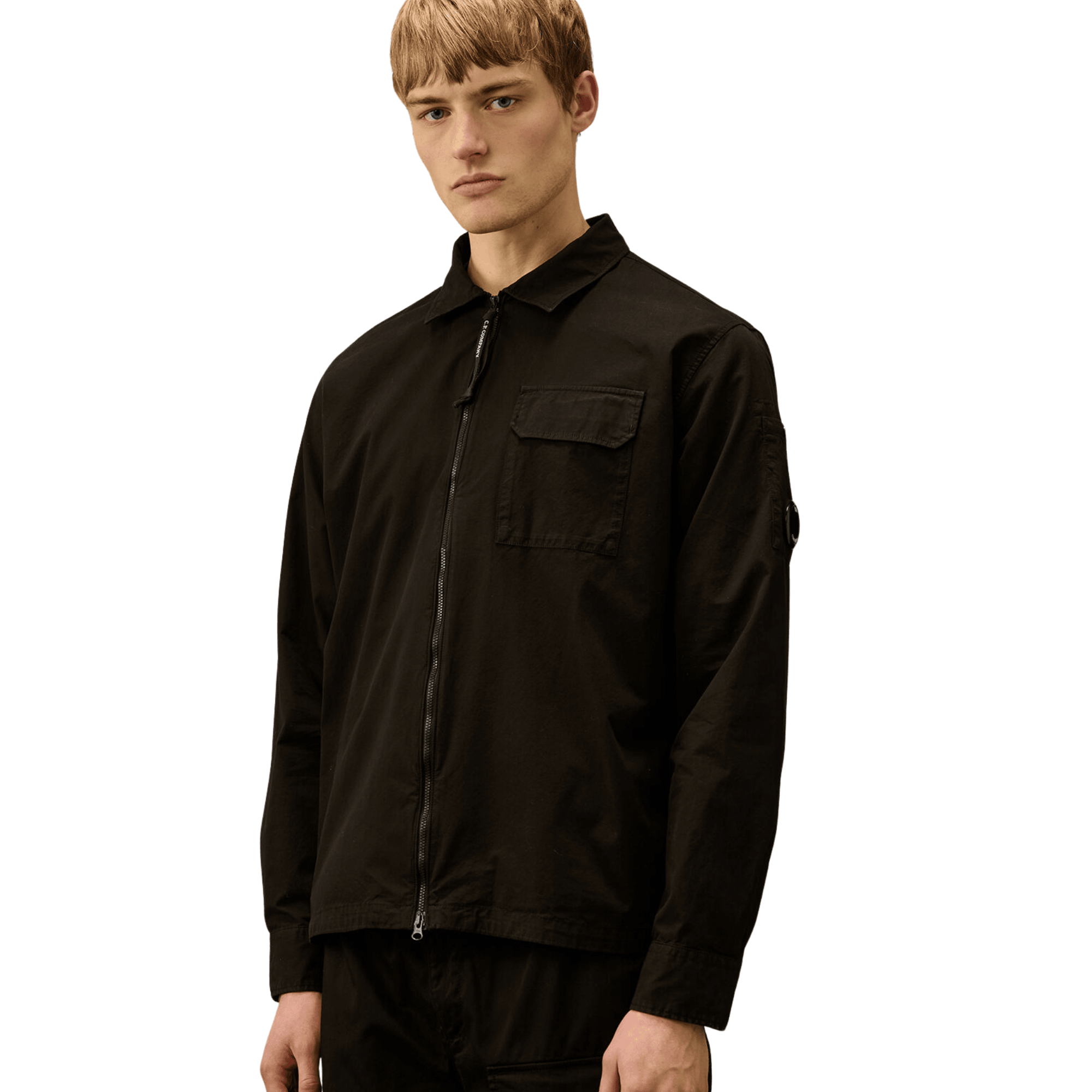 CP Company Zip Overshirt - Black Ironleague
