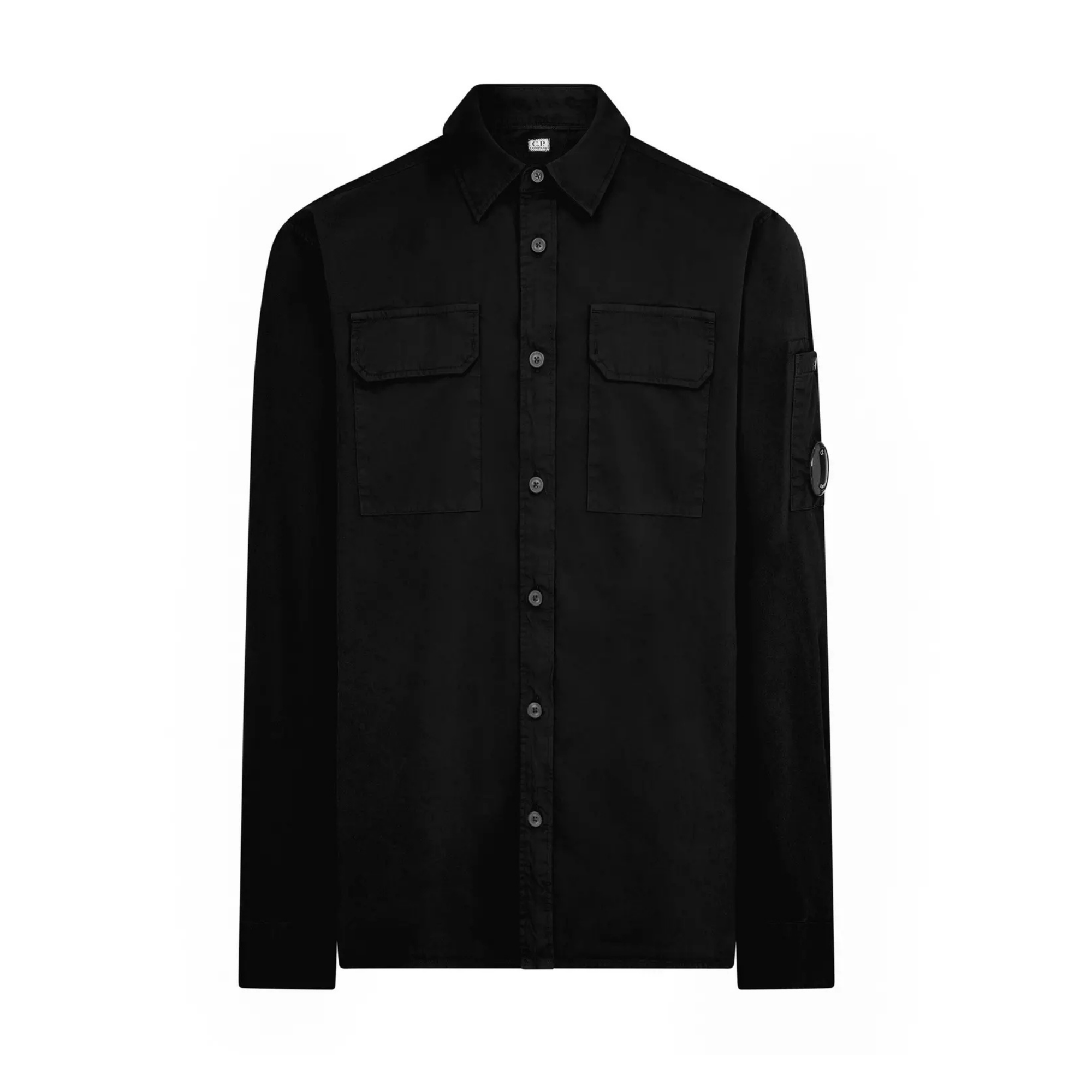 CP Company Button Overshirt - Black Ironleague