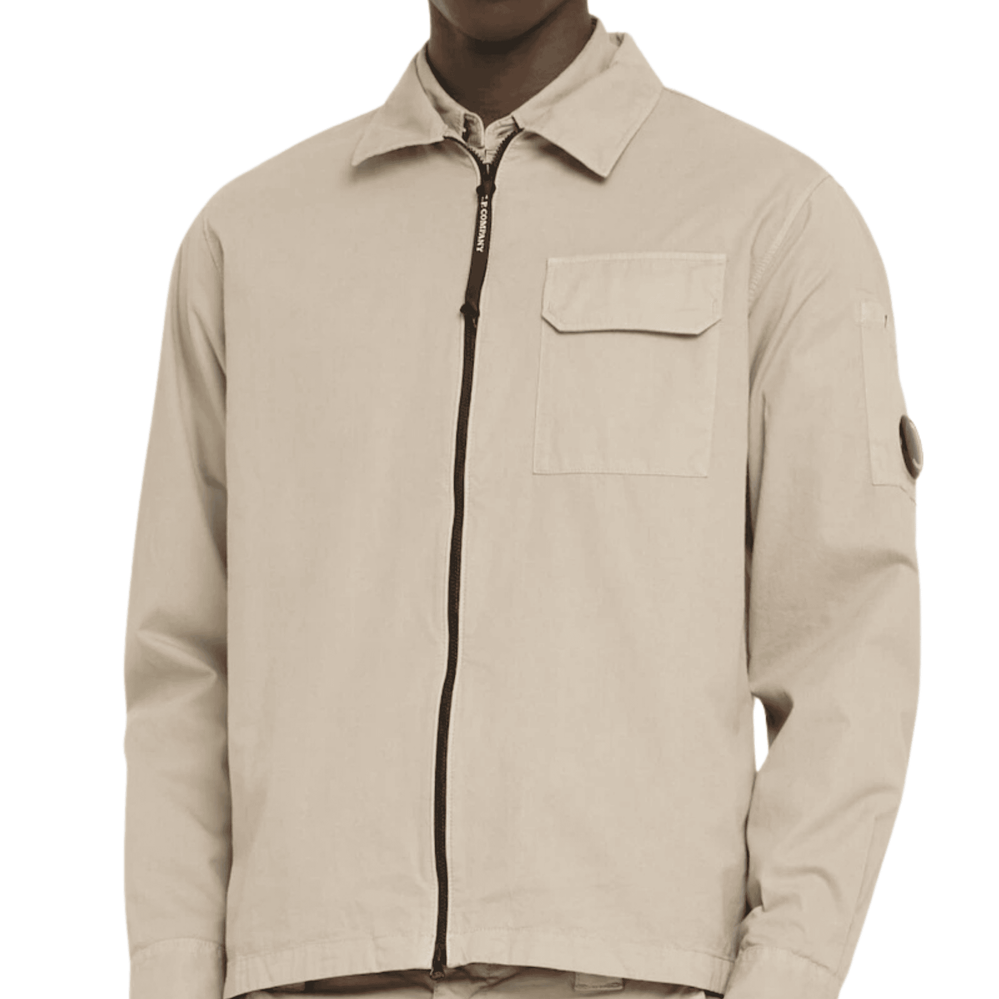 CP Company Zip Overshirt - Vintage Khaki Ironleague