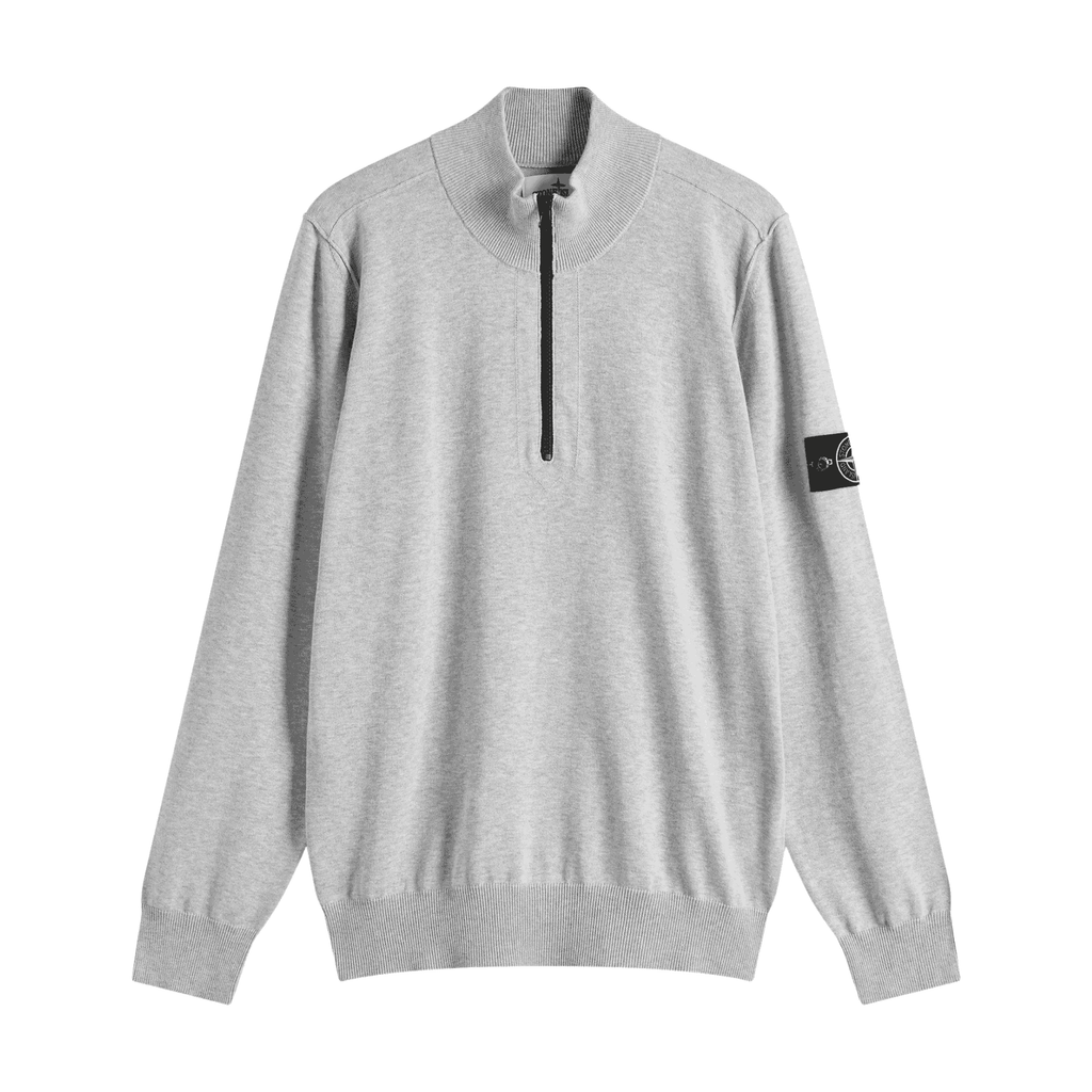 Stone Island Knit Half Zip Fleece - Grey Ironleague