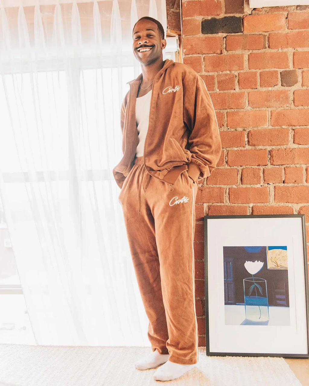 Corteiz Velour Set - Brown Ironleague