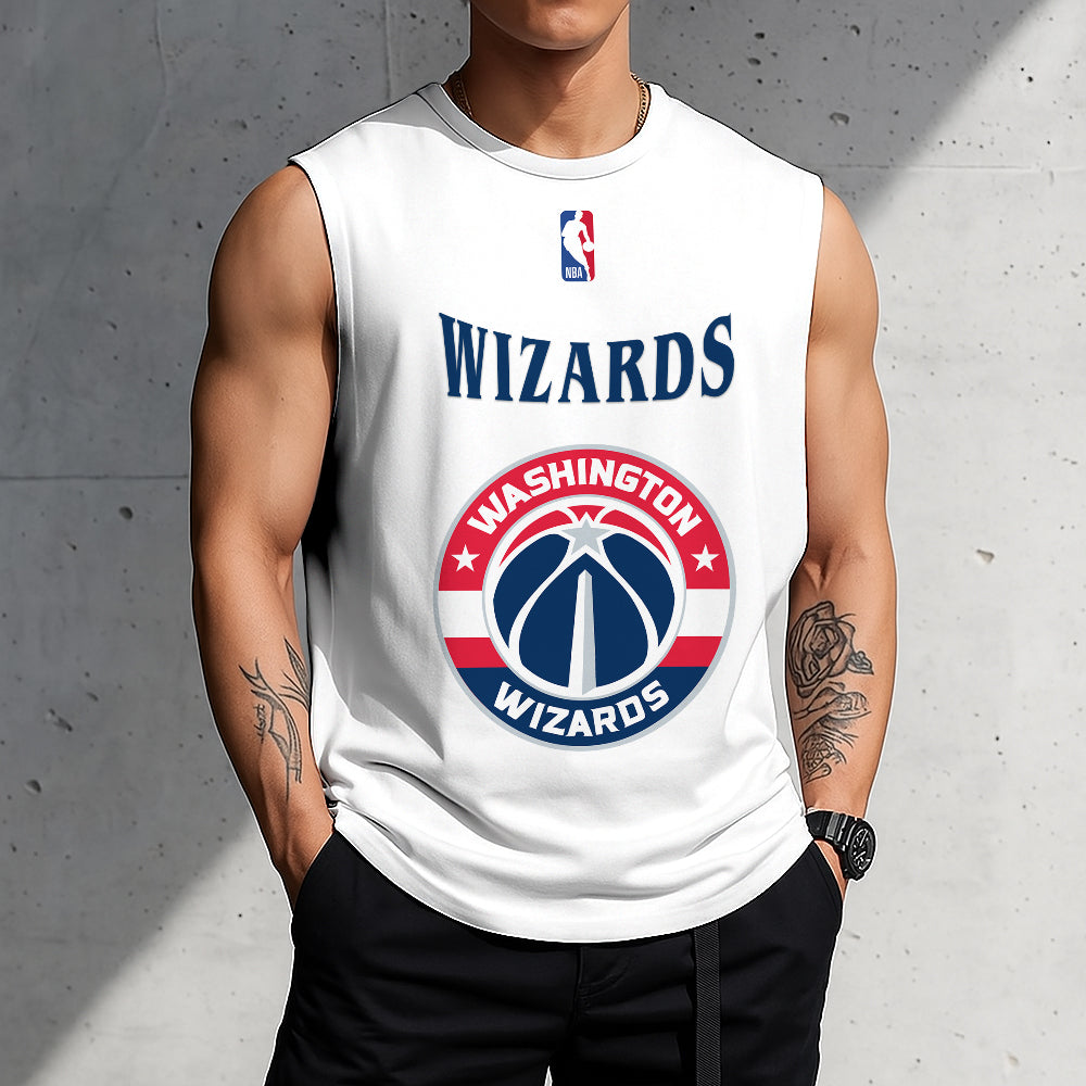 FINAL SALE - NEW CUSTOMIZED NBA28 WWI WASHINGTON WIZARDS TANKTOP & GYM SHIRT