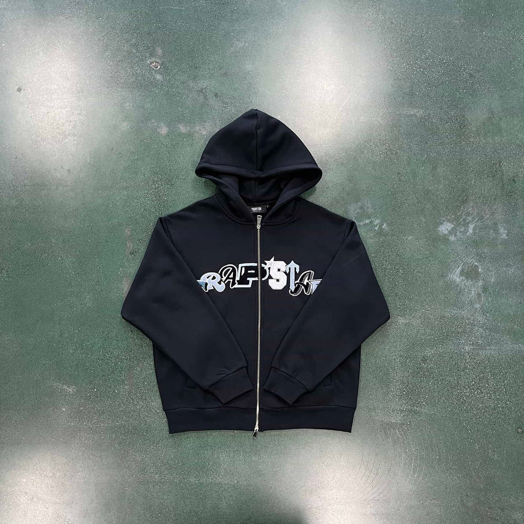 Trapstar Chenille Decoded Wildcard Tracksuit - Black/Blue Ironleague