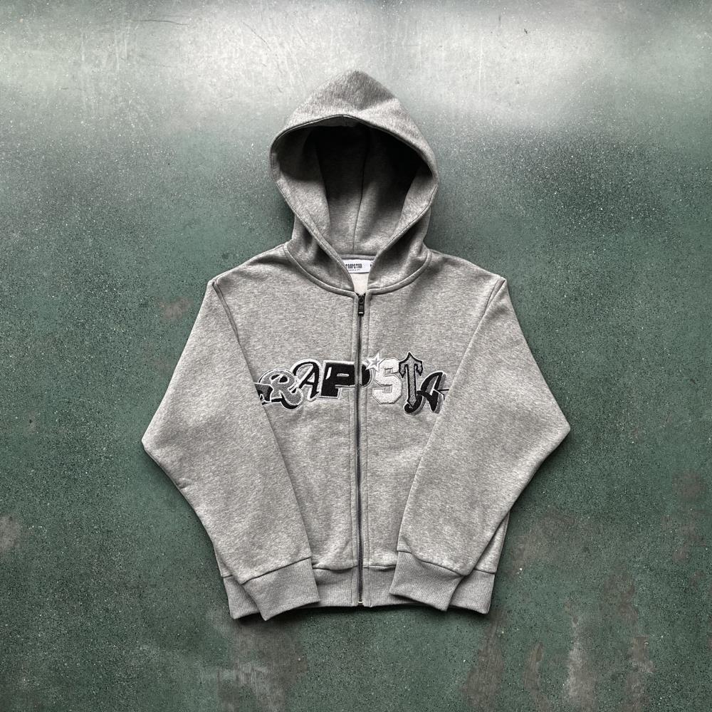 Trapstar Wildcard Chenille Decoded Tracksuit - Grey/Monochrome Ironleague