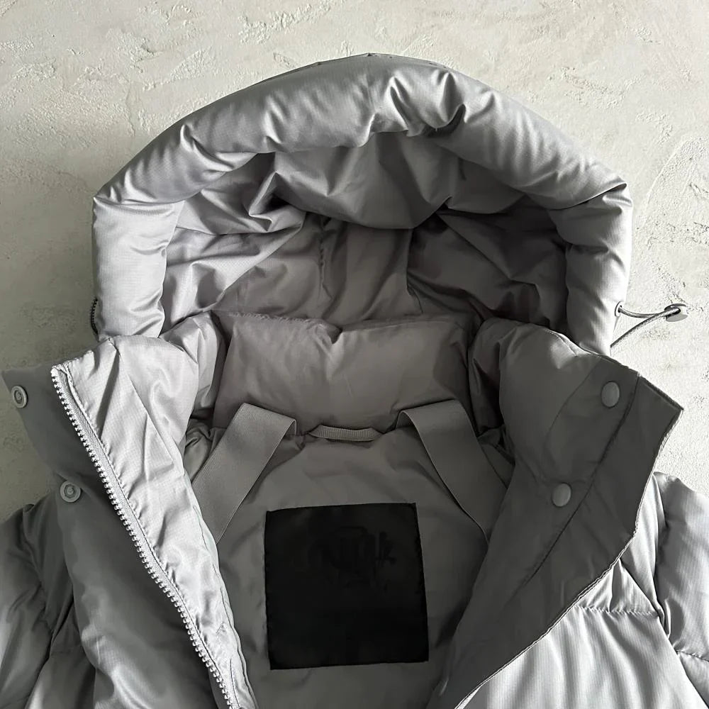 Syna Puffer Coat - Grey/White Ironleague