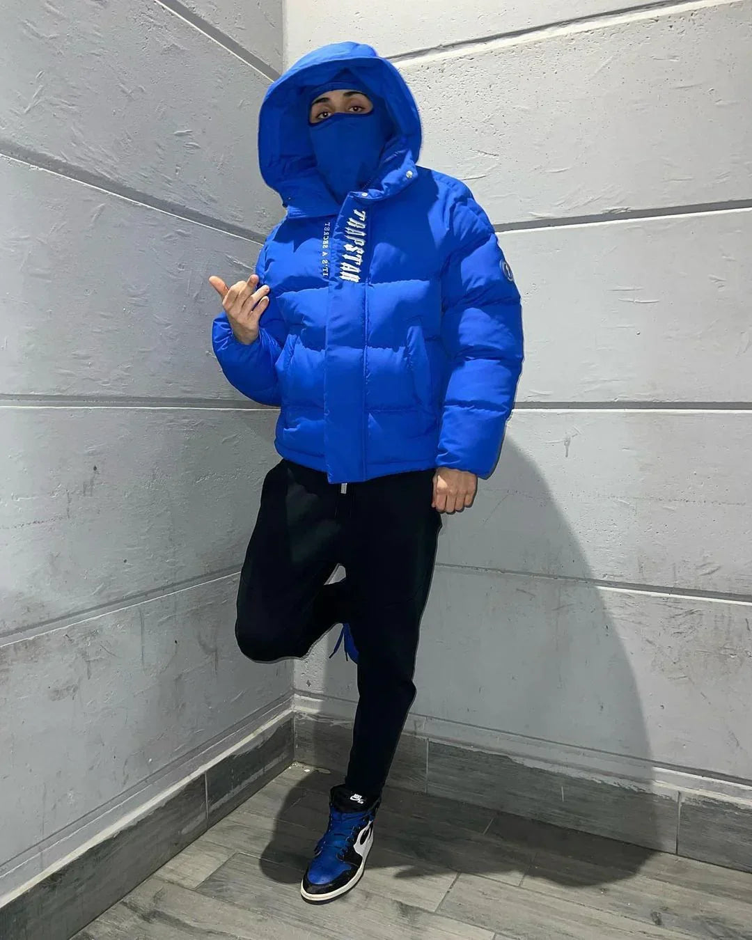 Trapstar Decoded 2022 Hooded Puffer Jacket - Blue Ironleague
